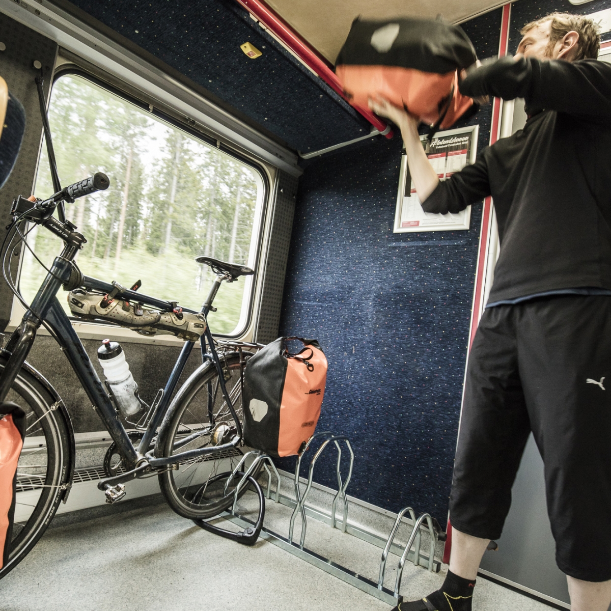Cykel ombord Inlandsbanans tåg