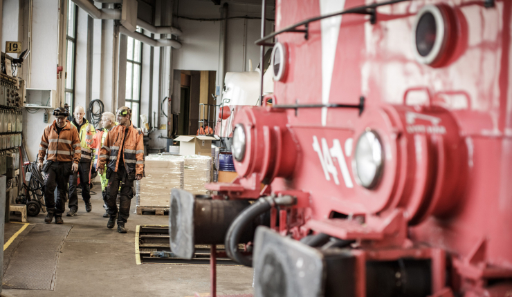 utbildning i Inlandstågs verkstad Lokstallet Östersund